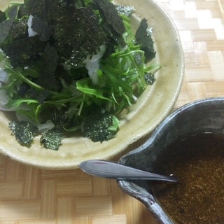 〜山椒ドレッシング〜水菜と新玉ねぎのサラダ